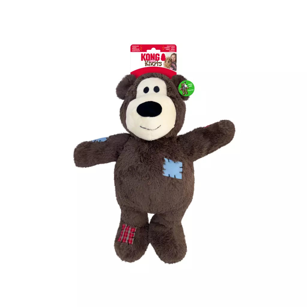 KONG Knots hondenspeelgoed pluche met intern touwskelet en pieper, duurzaam interactief hondenspeeltje voor schudden en trekken, zacht knuffelspeelgoed met verschillende texturen voor alle hondenformaten, Dog - Expert webshop voor gespecialiseerd hondenmateriaal