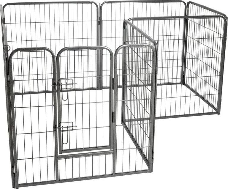 Hondenren voor binnen modulair metalen puppyren 640 cm omtrek, flexibele en veilige huisdierenren voor honden en puppy’s, inklapbare indoor omheining met deur voor training en rust, Dog - Expert webshop voor gespecialiseerd hondenmateriaal