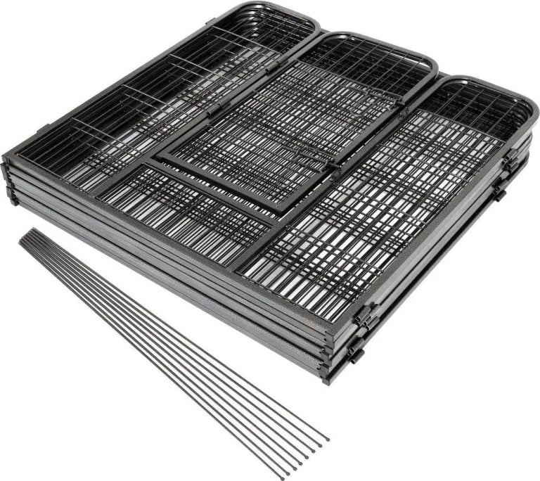 Hondenren voor binnen modulair metalen puppyren 640 cm omtrek, flexibele en veilige huisdierenren voor honden en puppy’s, inklapbare indoor omheining met deur voor training en rust, Dog - Expert webshop voor gespecialiseerd hondenmateriaal