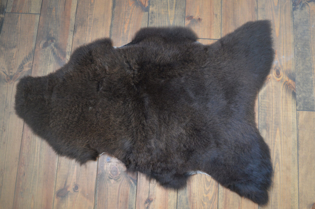 bruin schapenvacht voor honden, super zacht en comfortabel, geschikt als hondenbed en interieuraccessoire