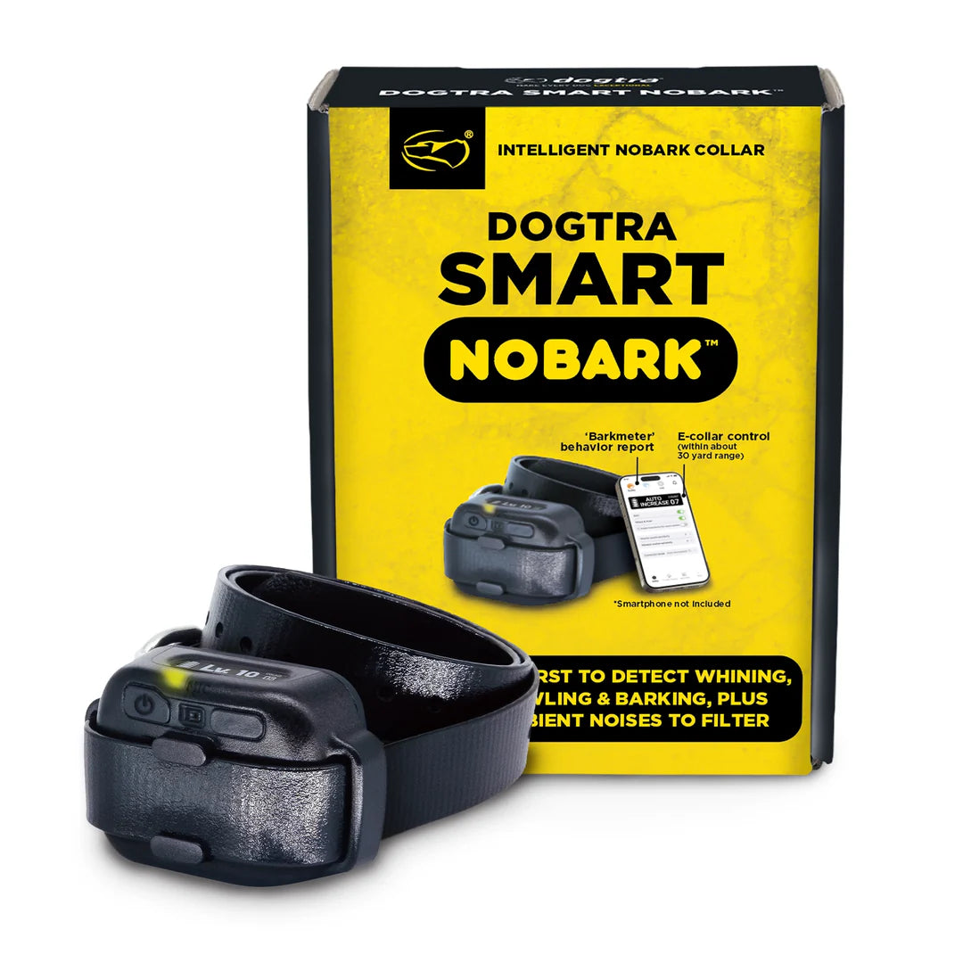Dogtra Smart NoBark anti-blafband voor honden met app, triple detectiesysteem voor nauwkeurige blaf-, jank- en huildetectie, instelbare gevoeligheid en stimulatieniveaus, waterdichte ontvanger en vibratiefunctie, Dog - Expert webshop voor gespecialiseerd hondenmateriaal