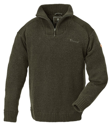 Pinewood Hurricane gebreide sweater met halve rits, wind- en waterafstotend