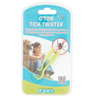 Tekenhaak O'Tom 2 stuks voor veilig verwijderen van teken huisdieren