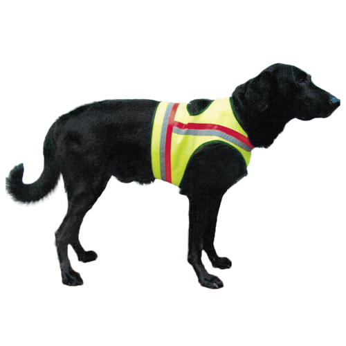 Reflecterend hondenvest extra sterk met verstelbare klittenbandsluiting in geel of oranje