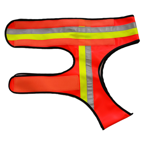 Reflecterend hondenvest extra sterk met verstelbare klittenbandsluiting in geel of oranje
